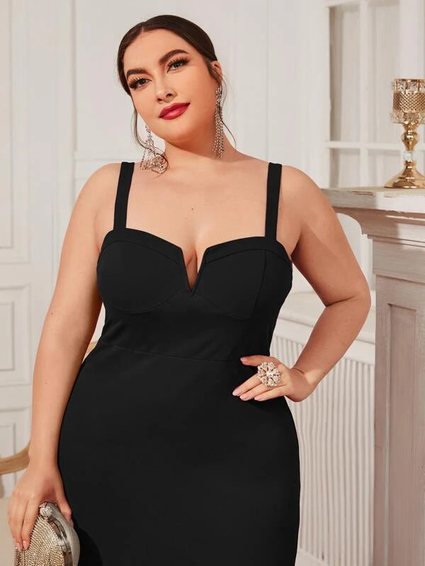 Vestido Midi Longo Plus Size - Chiara