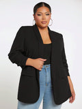 Blazer De Gola Xaile Plus Size - tassinitassinitassiniPretoG1Blazer De Gola Xaile Plus Size