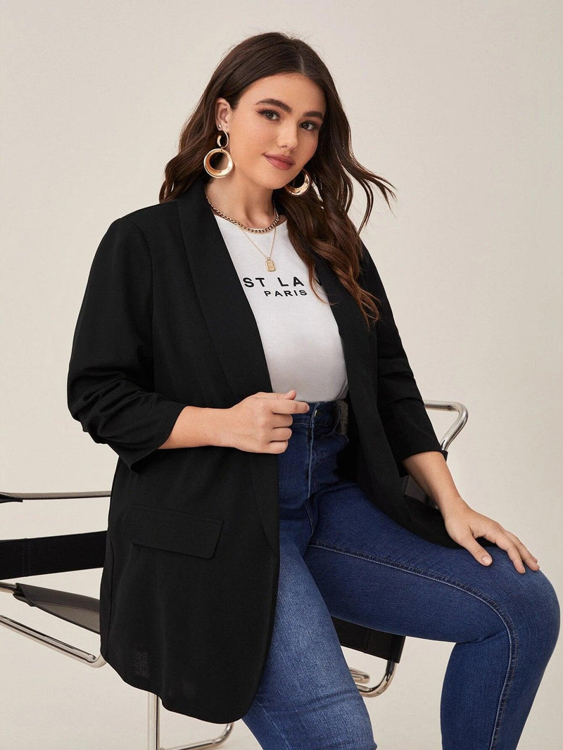 Blazer Feminno Alongado Plus Size - tassinitassinitassini(A007)Blazer Feminno Alongado Azul MarinhoGColete Plus Size, blusa feminina plus size, blezer plus size, blazer plus size feminino, blazer plus size, blazer over size, blazer feminino plus size preto, blazer feminino plus size, blazer feminino plus, blazer feminino branco plus size, blaze plus size,