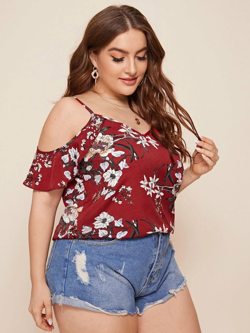 Blusa Classic Floral Plus Size. - tassiniSKU_1713793845290_284tassinitassini(A027)1713793845290/213Blusa Classic Floral VermelhoGcamisa feminina, blusas plus size feminina, blusas plus size, blusas femininas, blusa social feminina, blusa feminina plus size, blusa branca feminina,