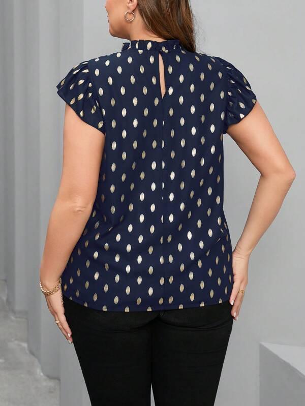 Camisa feminina de fashion bolinha