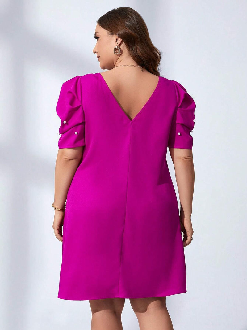 Vestido Com Manga Bufante Pérolas Plus Size - tassiniSKU_1713324369559_540tassinitassini(A069)1713324369559/378Vestido Com Manga Bufante Pérolas RosaGvestidos plus size para o dia a dia, vestidos plus size, vestido social plus size, vestido preto plus size, vestido plus size soltinho, vestido plus size midi, vestido plus size longo, vestido midi plus size, moda festa plus size,