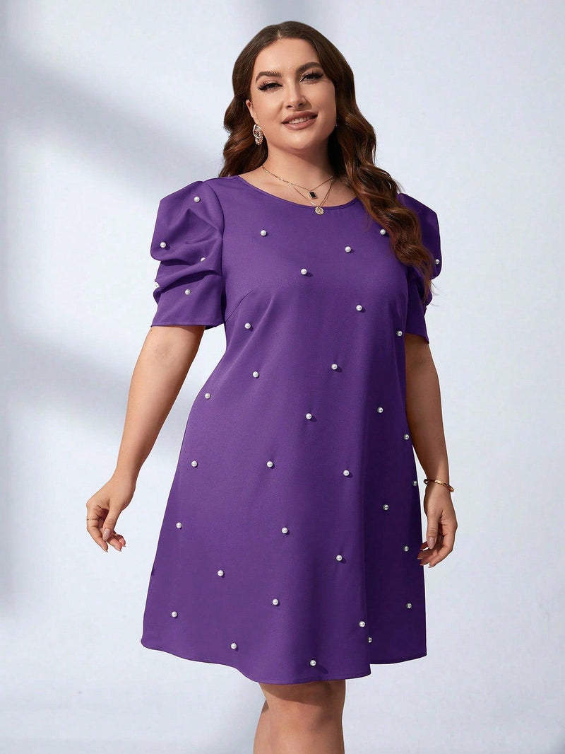 Vestido Com Manga Bufante Pérolas Plus Size - tassiniSKU_1713324369559_710tassinitassini(A069)1713324369559/921Vestido Com Manga Bufante Pérolas RoxoGvestidos plus size para o dia a dia, vestidos plus size, vestido social plus size, vestido preto plus size, vestido plus size soltinho, vestido plus size midi, vestido plus size longo, vestido midi plus size, moda festa plus size,