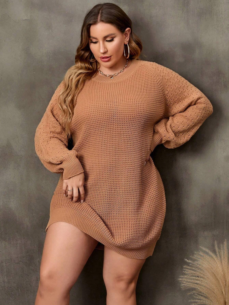 Vestido De Manga Longa Plus Size - tassinitassinitassiniVestido De Manga Longa CarameloGVestido De Manga Longa Plus Size