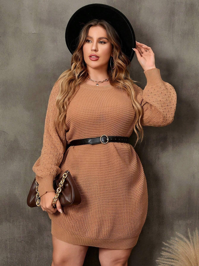 Vestido De Manga Longa Plus Size - tassinitassinitassiniVestido De Manga Longa CarameloGVestido De Manga Longa Plus Size